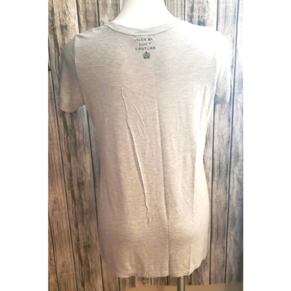 Juicy Couture " Love couture" high slit gray tee - Picture 5 of 13